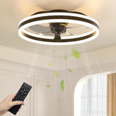 50cm Ceiling Fan with Light & Remote – 6 Speeds, 3000K-6500K Dimmable LED, Quiet Smart Ceiling Fan for Bedroom & Living Room (Black)